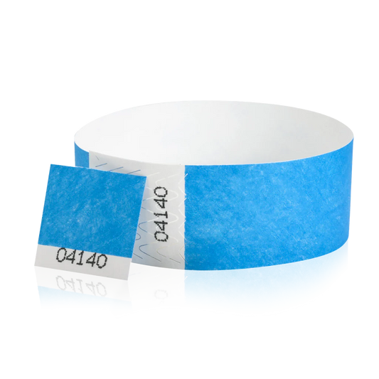 1-inch Tyvek detachable stub wristbands – tear-off ticket wristbands for events and admissions
