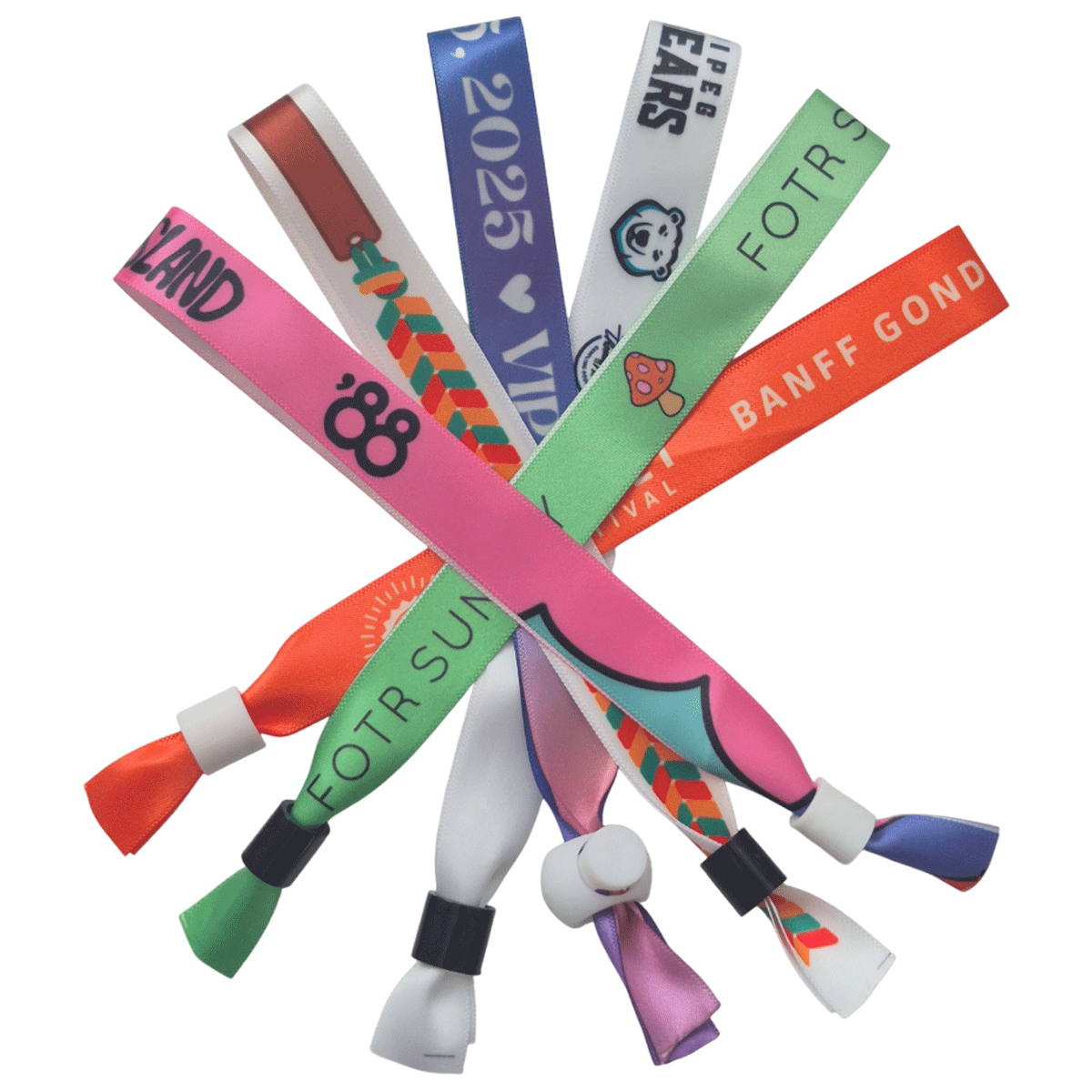 Custom satin cloth wristbands – soft premium satin event wristbands for VIPs and festivals