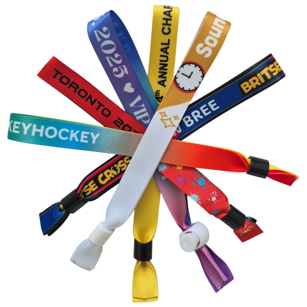 Custom solid cloth wristbands – durable woven fabric wristbands for long-term event use