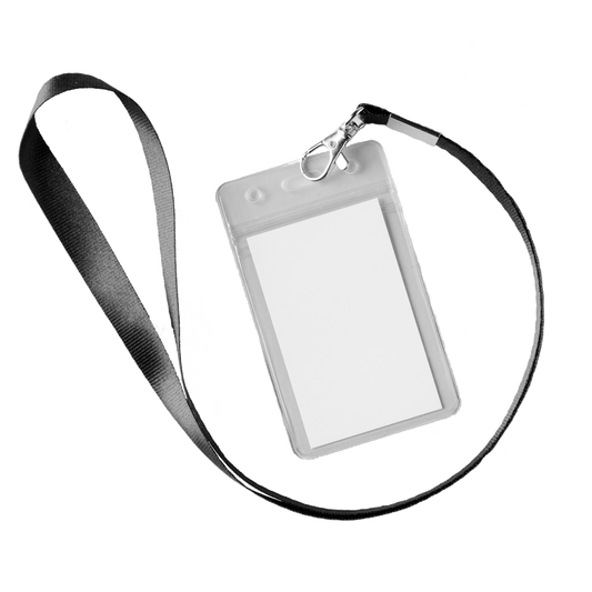 Custom lanyard with clear badge holder – professional event ID sleeve lanyard for staff and attendees in the U.S.