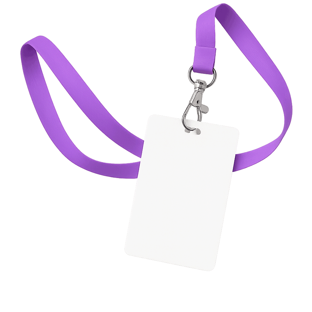 Custom lanyard with PVC ID card – full-color polyester event badge lanyard for festivals and businesses in the U.S.