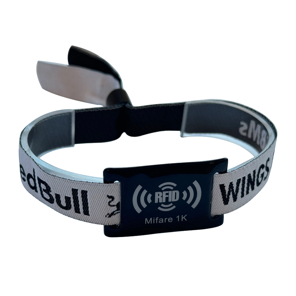 Custom RFID cloth wristbands – secure fabric RFID bands for access control and cashless events