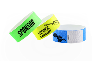 Custom 1-inch Tyvek wristbands – solid-color waterproof paper event bands for short-term use