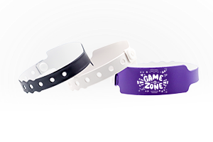 Custom vinyl wide-face wristbands – durable waterproof event wristbands with snap closure for multi-day use