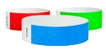 3/4 inch custom Tyvek® wristbands printed with logos or QR codes for event entry