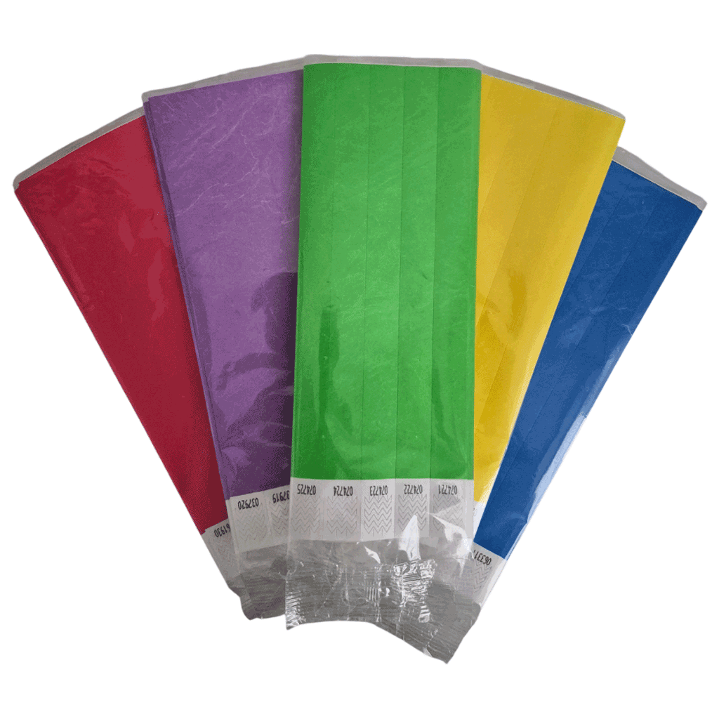 3/4 inch Tyvek wristbands – bulk 100-pack paper event wristbands for crowds and venues