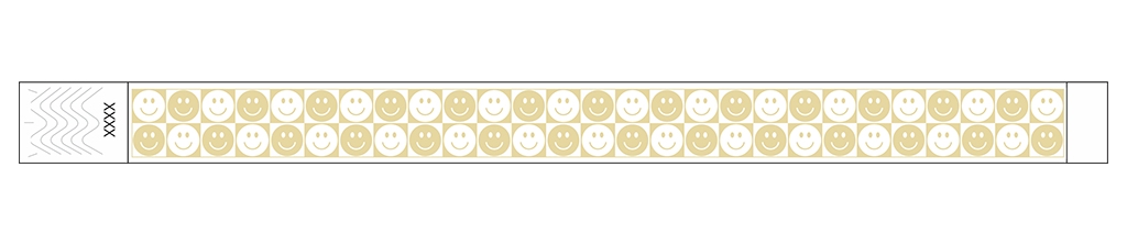 Checkered Happy Face - 3/4" Tyvek® Wristbands