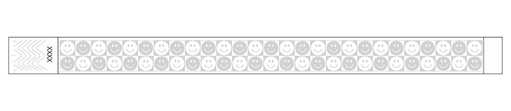 Checkered Happy Face - 3/4" Tyvek® Wristbands