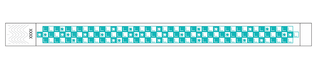 Checkers- 3/4" Tyvek® Wristbands