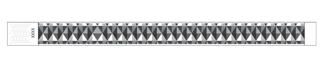 Geometric Diamonds Black & Gray - 3/4" Tyvek® Wristbands