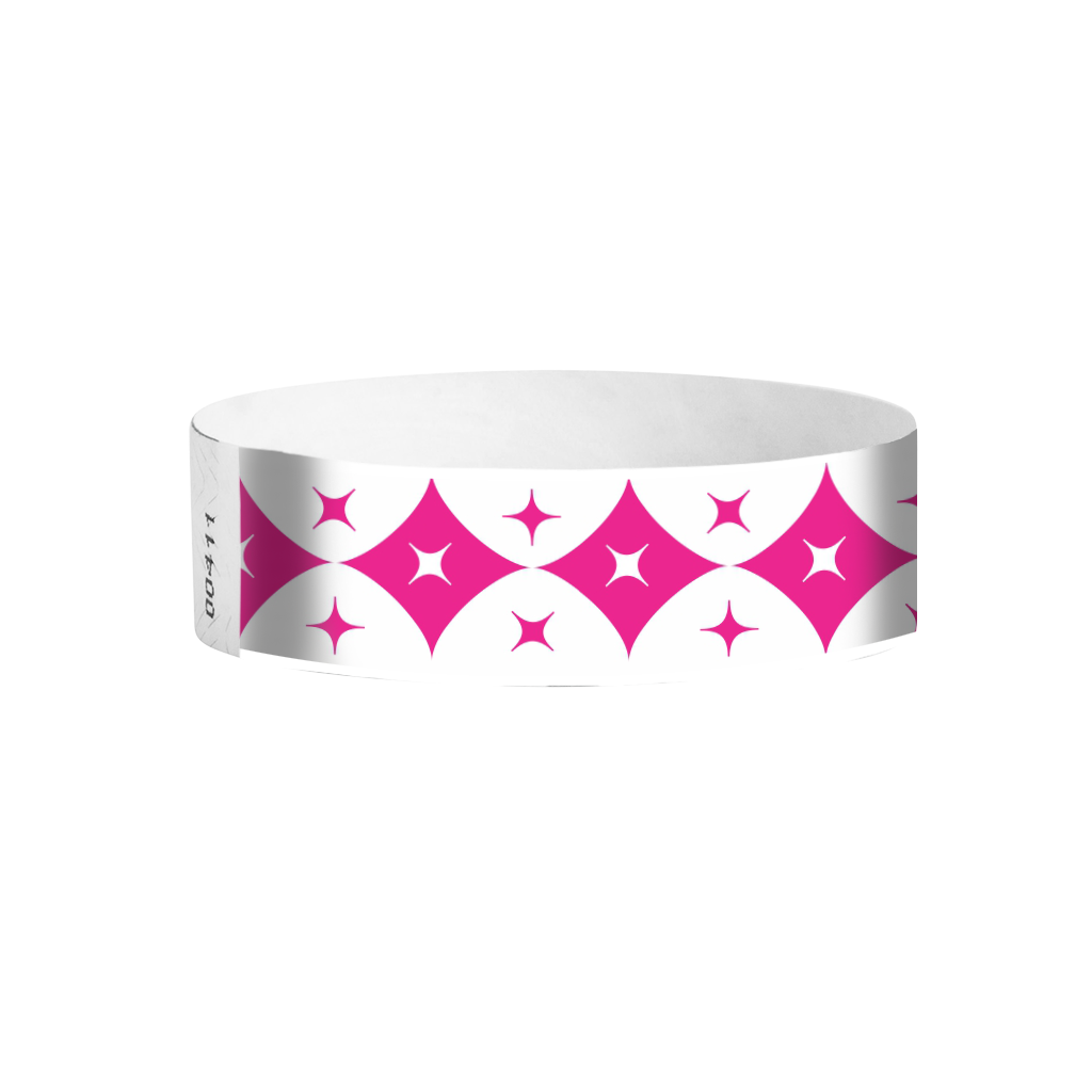 Diamonds pattern Tyvek wristbands for events and parties