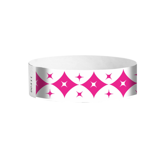 Diamonds pattern Tyvek wristbands for events and parties