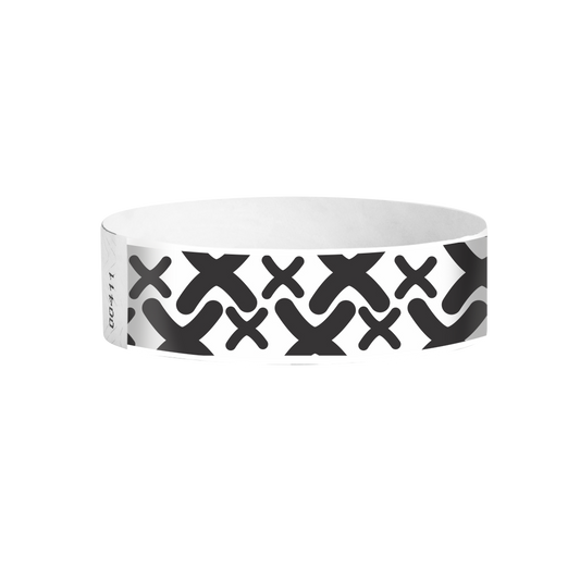 Double X pattern Tyvek wristbands – event wristbands for crowd control