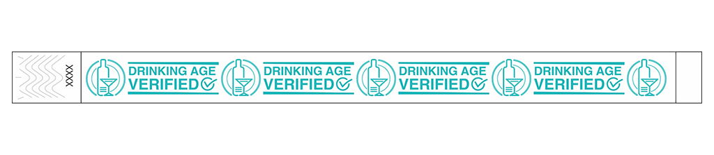 Drinking Age Verified – Cocktail Glass - 3/4" Tyvek® Wristbands