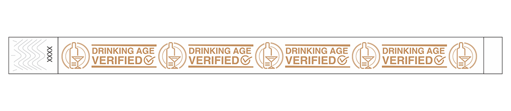 Drinking Age Verified – Cocktail Glass - 3/4" Tyvek® Wristbands