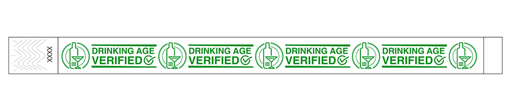 Drinking Age Verified – Cocktail Glass - 3/4" Tyvek® Wristbands