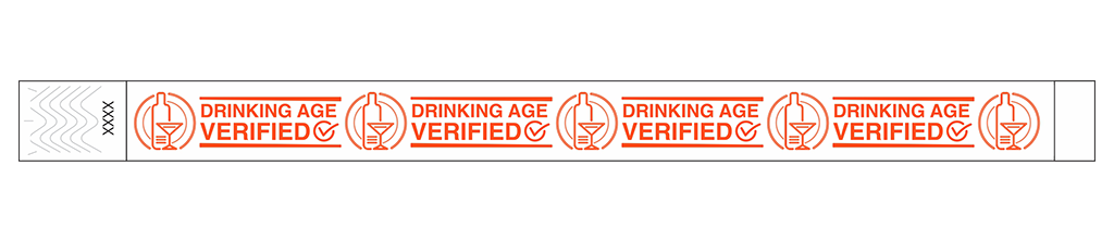 Drinking Age Verified – Cocktail Glass - 3/4" Tyvek® Wristbands