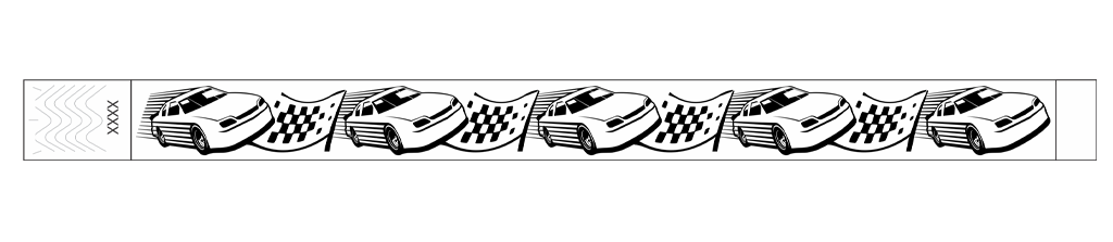 Fast Lane Racecar - 3/4" Tyvek® Wristbands
