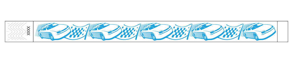 Fast Lane Racecar - 3/4" Tyvek® Wristbands