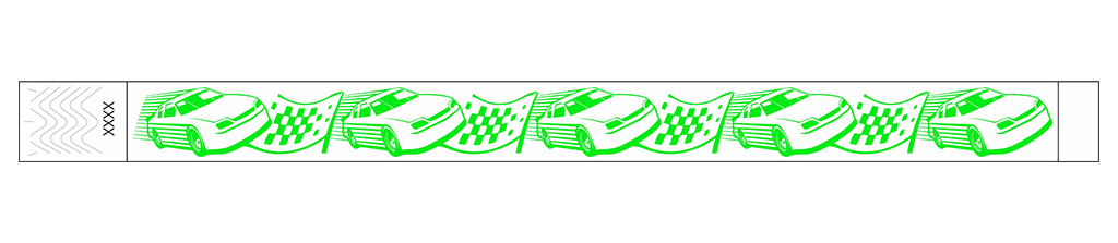 Fast Lane Racecar - 3/4" Tyvek® Wristbands