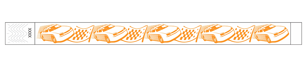 Fast Lane Racecar - 3/4" Tyvek® Wristbands