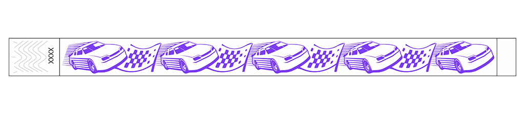 Fast Lane Racecar - 3/4" Tyvek® Wristbands
