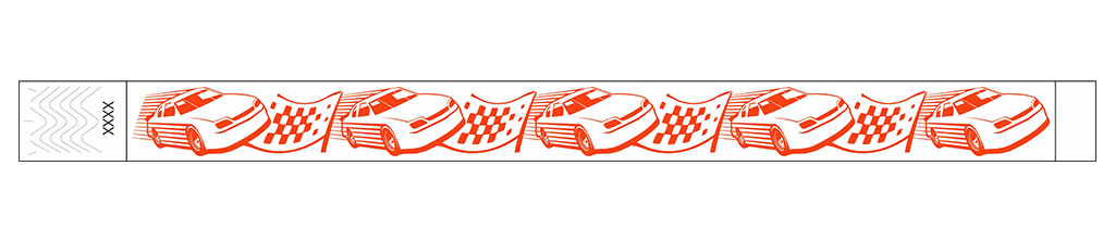 Fast Lane Racecar - 3/4" Tyvek® Wristbands