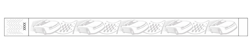 Fast Lane Racecar - 3/4" Tyvek® Wristbands