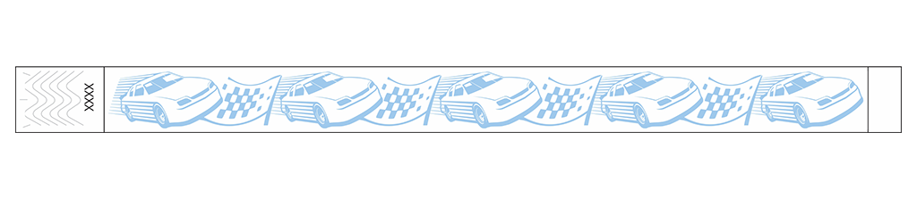 Fast Lane Racecar - 3/4" Tyvek® Wristbands
