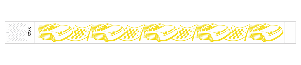 Fast Lane Racecar - 3/4" Tyvek® Wristbands
