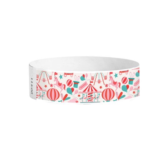 Festivals Funfair full-color pattern Tyvek wristbands – bright carnival funfair wristbands