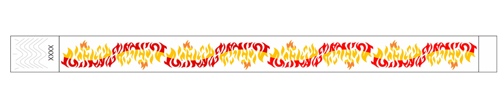 Flames (Full Color) - 3/4" Tyvek® Wristbands