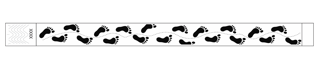 Footprint - 3/4" Tyvek® Wristbands