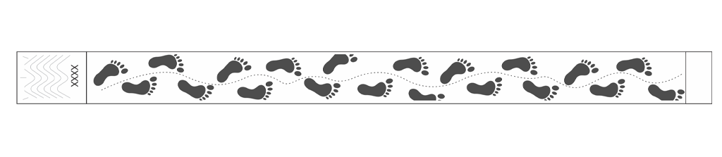 Footprint - 3/4" Tyvek® Wristbands