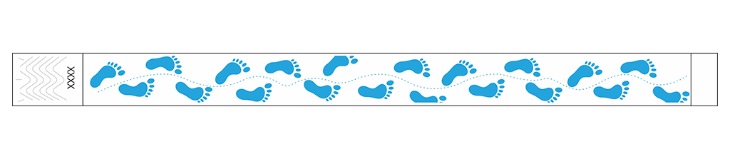 Footprint - 3/4" Tyvek® Wristbands