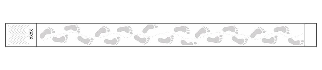 Footprint - 3/4" Tyvek® Wristbands