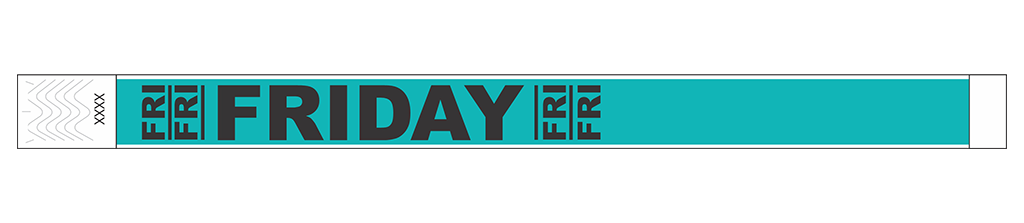 Friday - 3/4" Tyvek® Wristbands