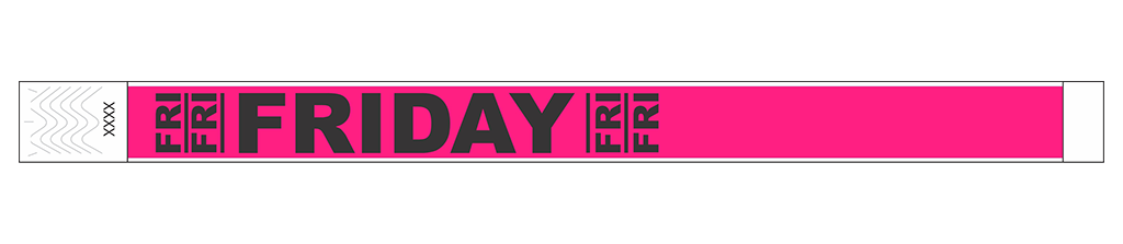 Friday - 3/4" Tyvek® Wristbands