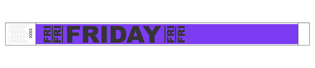 Friday - 3/4" Tyvek® Wristbands