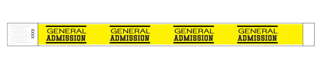 General Admission Classic - 3/4" Tyvek® Wristbands