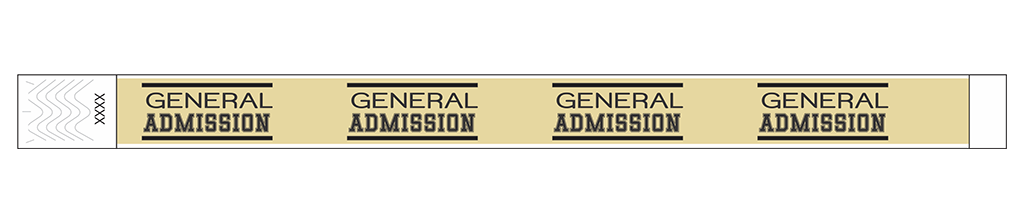 General Admission Classic - 3/4" Tyvek® Wristbands
