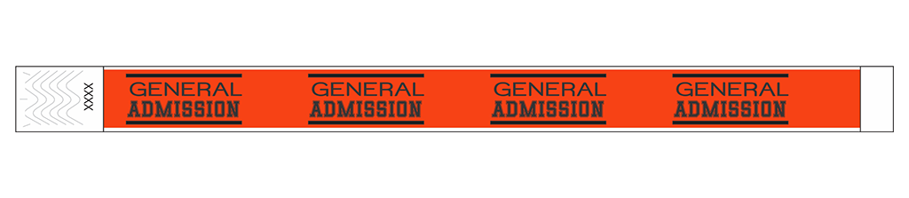 General Admission Classic - 3/4" Tyvek® Wristbands