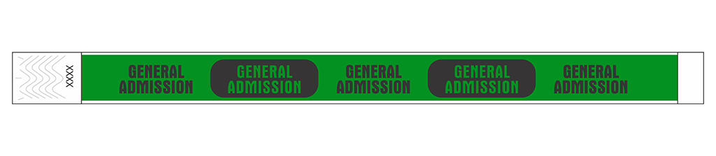 General Admission Modern - 3/4" Tyvek® Wristbands