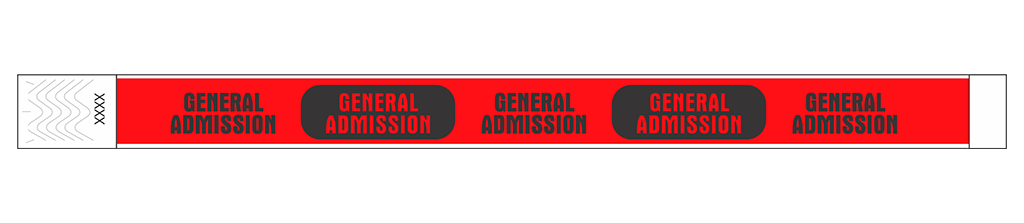 General Admission Modern - 3/4" Tyvek® Wristbands