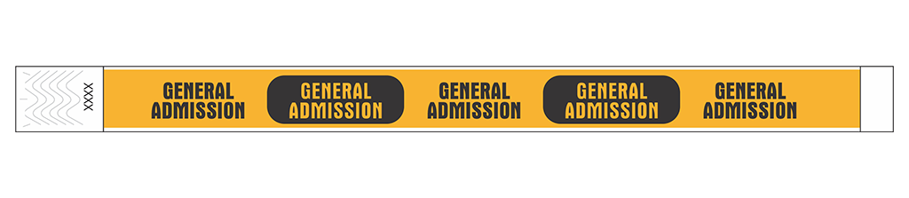 General Admission Modern - 3/4" Tyvek® Wristbands