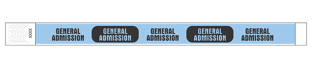 General Admission Modern - 3/4" Tyvek® Wristbands