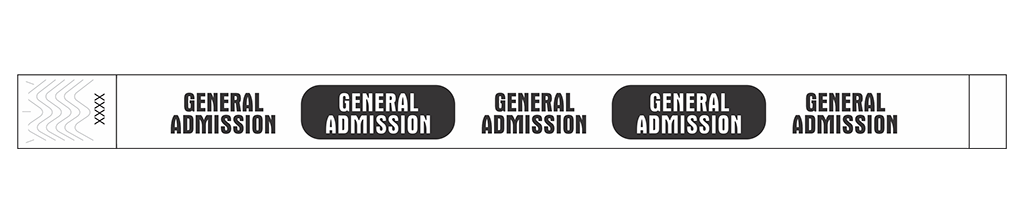 General Admission Modern - 3/4" Tyvek® Wristbands