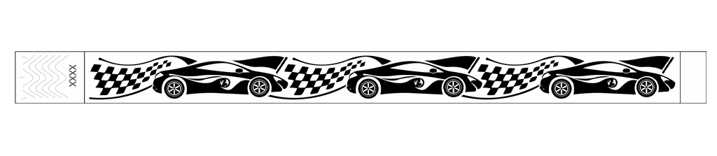 Grand Prix Racecar - 3/4" Tyvek® Wristbands
