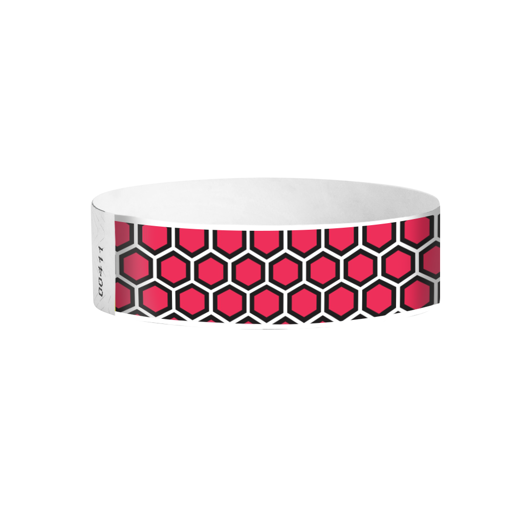 Hive Tyvek wristbands – honeycomb pattern wristbands for events and venues