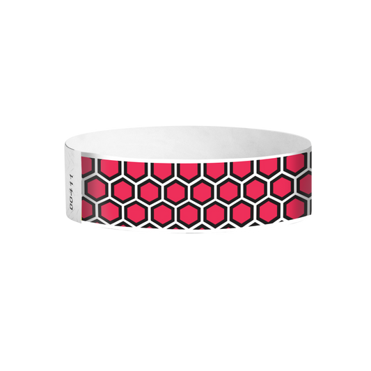 Hive Tyvek wristbands – honeycomb pattern wristbands for events and venues